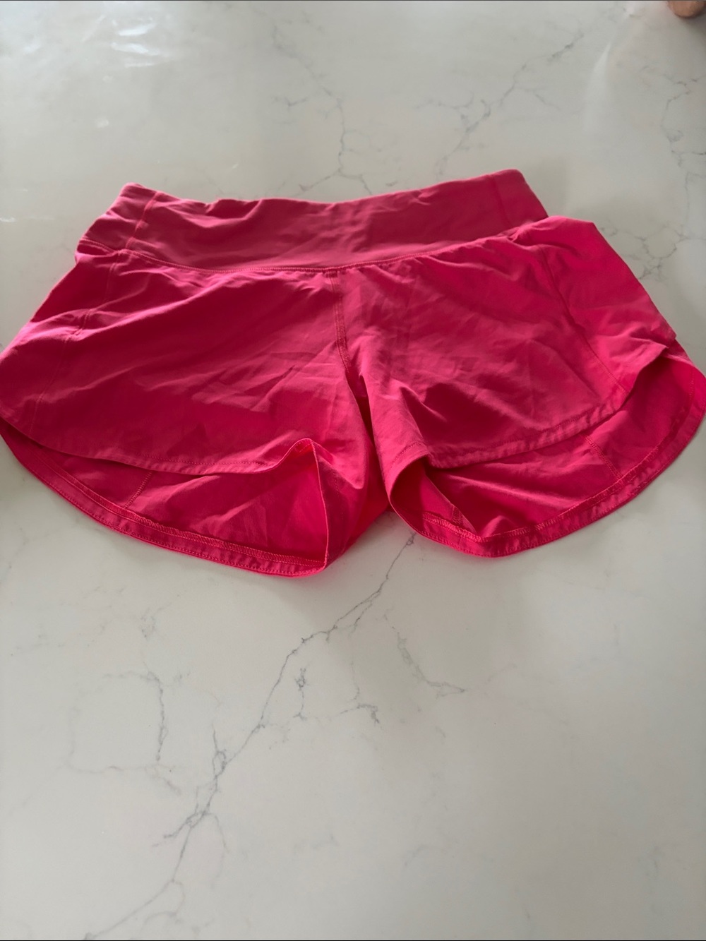 lululemon athletica Bright Pink Ruffle Hem Athletic Shorts